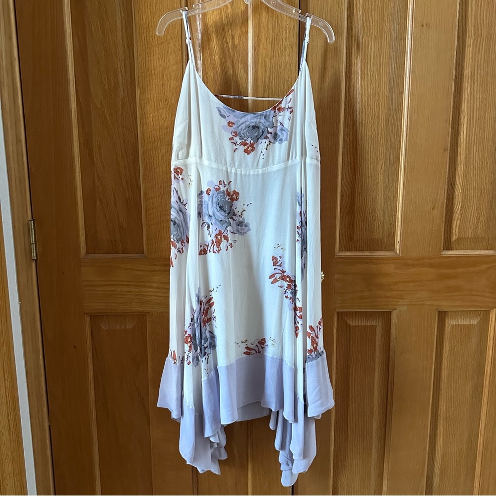 Free People Faded Bloom Mini Dress Ivory Combo